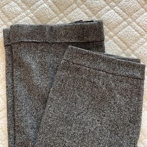 Ann Taylor LOFT black wool wide leg lined dress pants trousers - Size 8